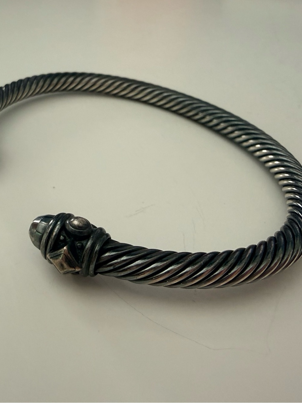 David Yurman Cable Bracelet Blackened Silver Tone